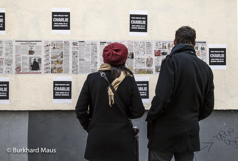 Charlie Hebdo, Journal mural de Charlie Hebdo, "Vous vouliez - vous venez de le rendre immortel, Paris