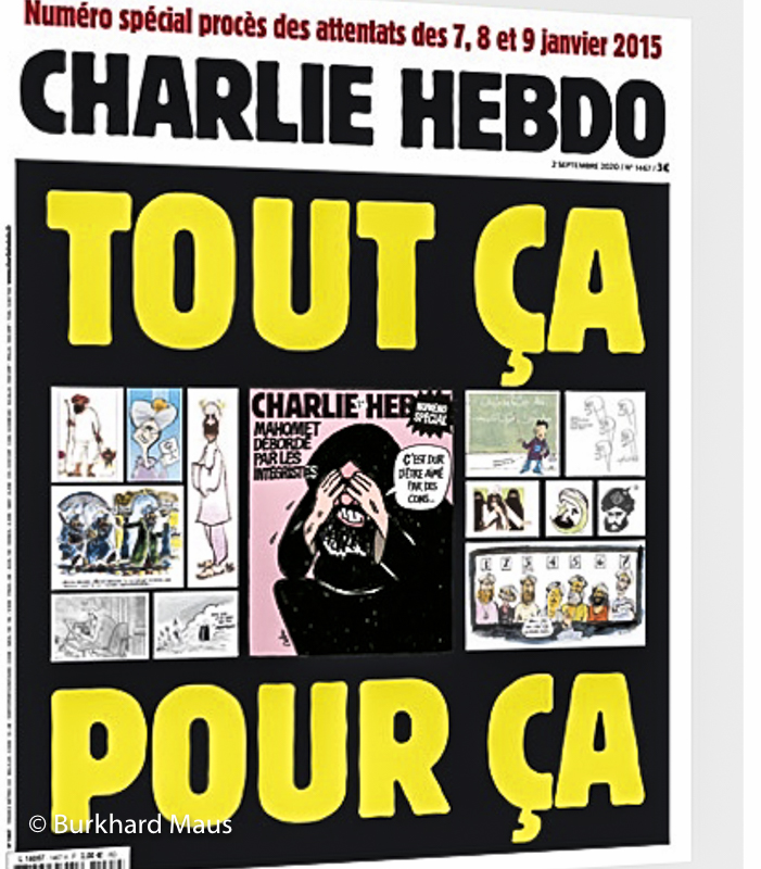 Charlie Hebdo, Numéro spécial procès des 7, 8, 9 janivier 2020 (titre, détail)