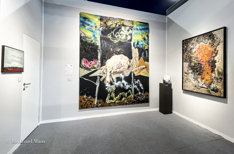 Paul Rebeyrolle, , "Le chien blanc", "La vache rouge", Galerie Jeanne Bucher Jaeger, "L'Exil : DÉPOSSESSION ET RÉSISTANCE", Art Paris 2023, Paris