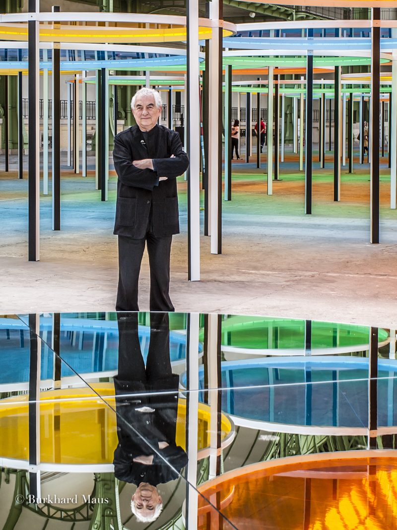 Daniel Buren, "Excentrique (s) - Travail in situ", Grand Palais, Paris