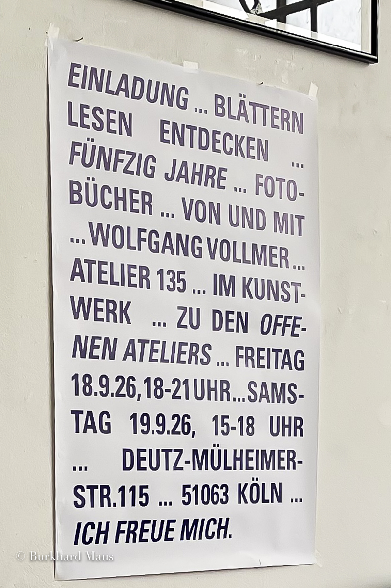 Wolfgang Vollmer, Cologne - Köln